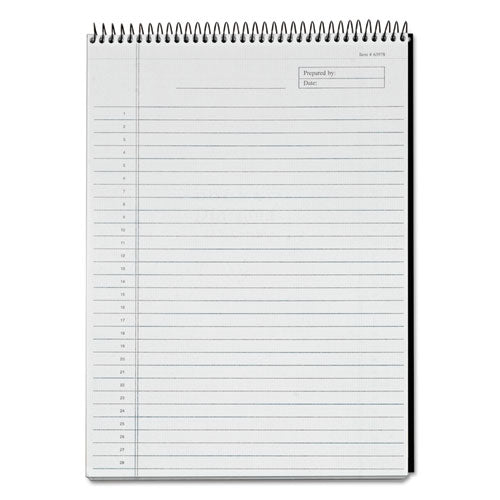 Docket Diamond Top-wire Ruled Planning Pad, Wide/legal Rule, Black Cover, 60 White 8.5 X 11.75 Sheets