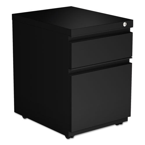 File Pedestal With Full-length Pull, Left Or Right, 2-drawers: Box/file, Legal/letter, Black, 14.96" X 19.29" X 21.65"