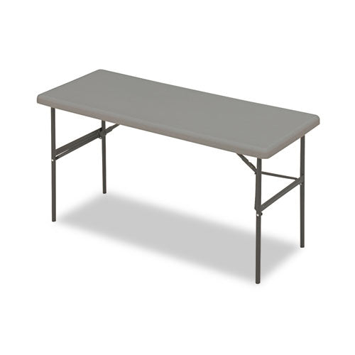 Indestructable Classic Folding Table, Rectangular Top, 1,200 Lb Capacity, 60w X 24d X 29h, Charcoal