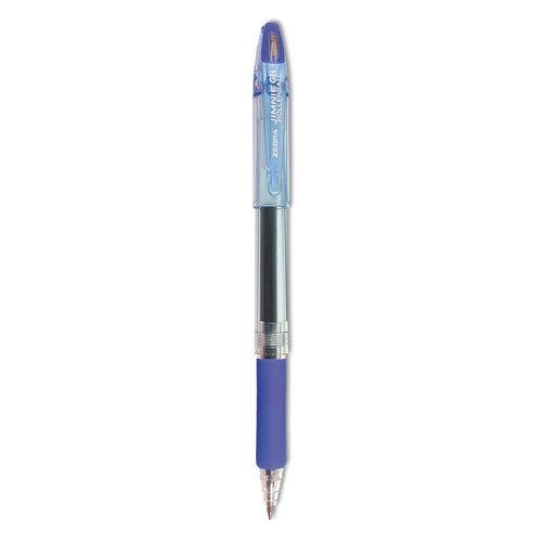 Jimnie Gel Pen, Stick, Medium 0.7 Mm, Blue Ink, Smoke Barrel, 12/pack
