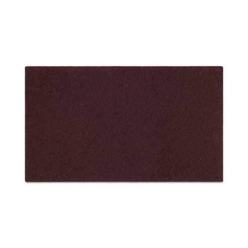 Deep Scrub Pads, 20 X 14, Maroon, 10/carton