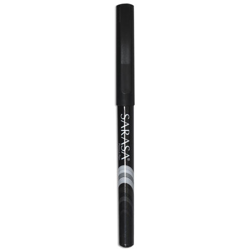 Sarasa Porous Point Pen, Stick, Fine 0.8 Mm, Black Ink, Black Barrel, 12/pack