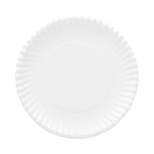 Gold Label Coated Paper Plates, 9" Dia, White, 120/pack, 8 Packs/carton