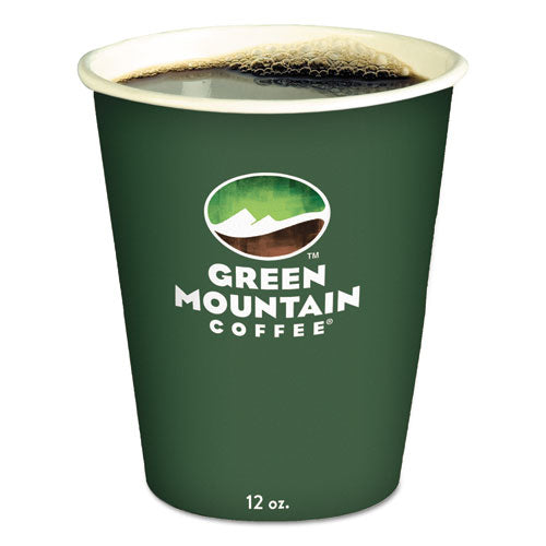 Paper Hot Cups, 12 Oz, Green Mountain Design, Multicolor, 1,000/carton