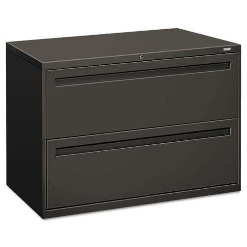 Brigade 700 Series Lateral File, 2 Legal/letter-size File Drawers, Charcoal, 42" X 18" X 28"