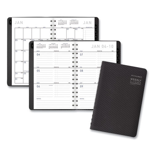 Contemporary Weekly/monthly Planner, Open-block Format, 8.5 X 5.5, Graphite Cover, 12-month (jan To Dec): 2023