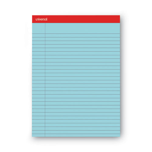 Colored Perforated Ruled Writing Pads, Wide/legal Rule, 50 Blue 8.5 X 11 Sheets, Dozen