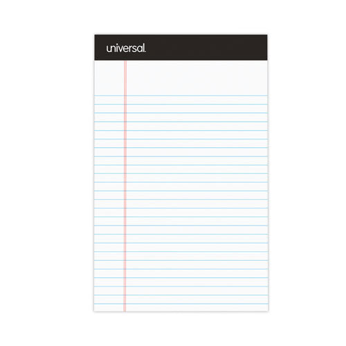 Premium Ruled Writing Pads With Heavy-duty Back, Narrow Rule, Black Headband, 50 White 5 X 8 Sheets, 12/pack