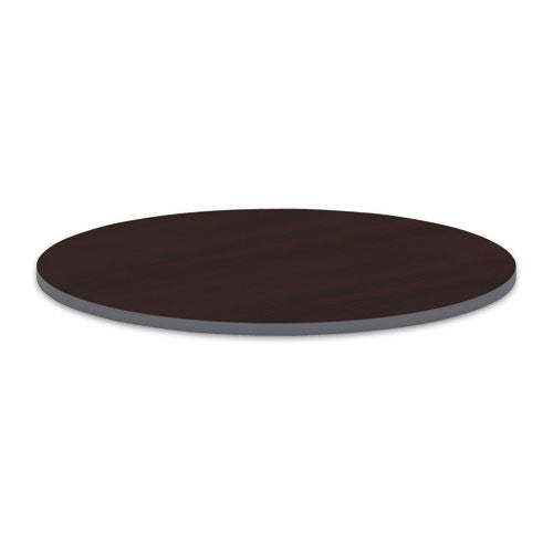 Reversible Laminate Table Top, Round, 35.5" Diameter, Medium Cherry/mahogany