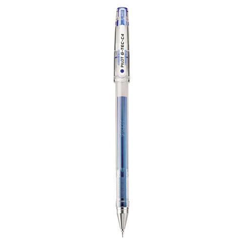 G-tec-c Ultra Gel Pen, Stick, Extra-fine 0.4 Mm, Blue Ink, Clear Barrel, Dozen