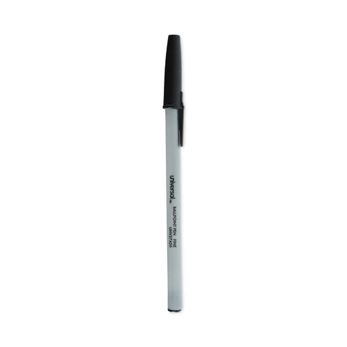 Ballpoint Pen, Stick, Fine 0.7 Mm, Black Ink, Gray Barrel, Dozen