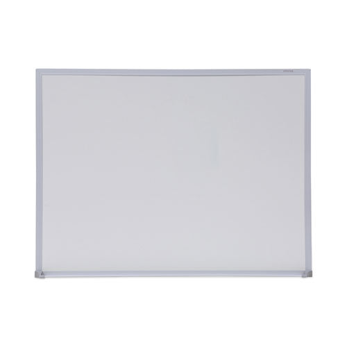 Melamine Dry Erase Board With Aluminum Frame, 24 X 18, White Surface, Anodized Aluminum Frame