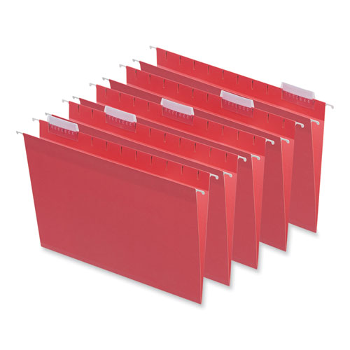 Universal® Deluxe Bright Color Hanging File Folders, Letter Size, 1/5 ...