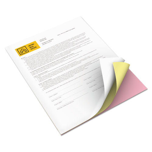 Vitality Multipurpose Carbonless 3-part Paper, 8.5 X 11, Canary/pink/white, 5,010/carton