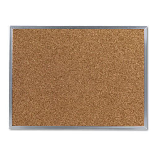 Cork Bulletin Board, 24 X 18, Natural Surface, Aluminum Frame