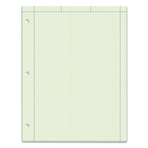 Engineering Computation Pads, Cross-section Quad Rule (5 Sq/in, 1 Sq/in), Black/green Cover, 100 Green-tint 8.5 X 11 Sheets