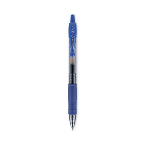 G2 Premium Gel Pen, Retractable, Fine 0.7 Mm, Blue Ink, Smoke Barrel, 2/pack