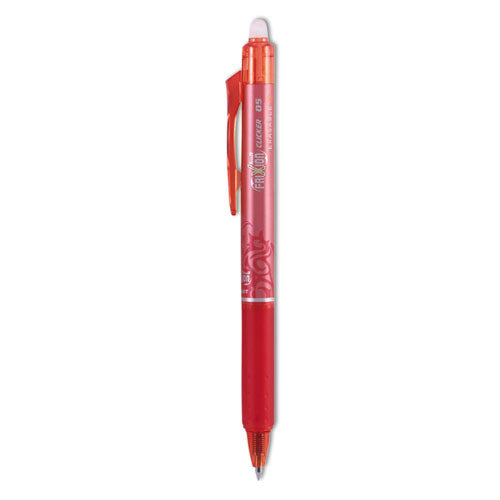 Frixion Clicker Erasable Gel Pen, Retractable, Extra-fine 0.5 Mm, Red Ink, Red Barrel, Dozen