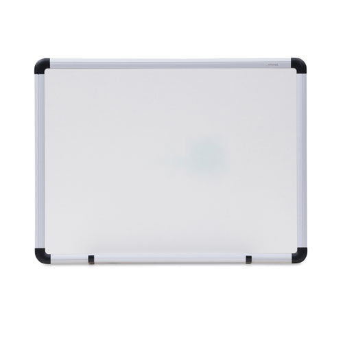 Modern Melamine Dry Erase Board With Aluminum Frame, 24 X 18, White Surface