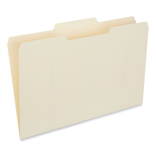 Top Tab File Folders, 1/3-cut Tabs: Center Position, Legal Size, 0.75" Expansion, Manila, 100/box