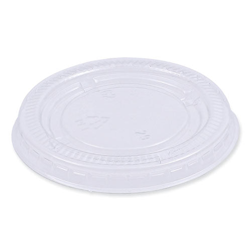 Souffle/portion Cup Lids, Fits 2 Oz Portion Cups, Clear, 2,500/carton