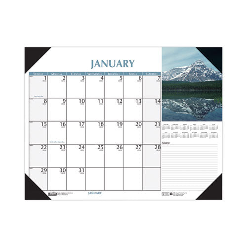 Earthscapes Scenic Desk Pad Calendar, Scenic Photos, 22 X 17, White Sheets, Black Binding/corners,12-month (jan-dec): 2023