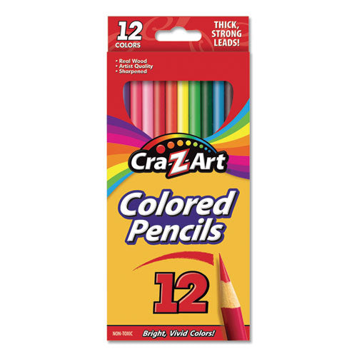 Colored Pencils, 12 Assorted Lead/barrel Colors, 12/set