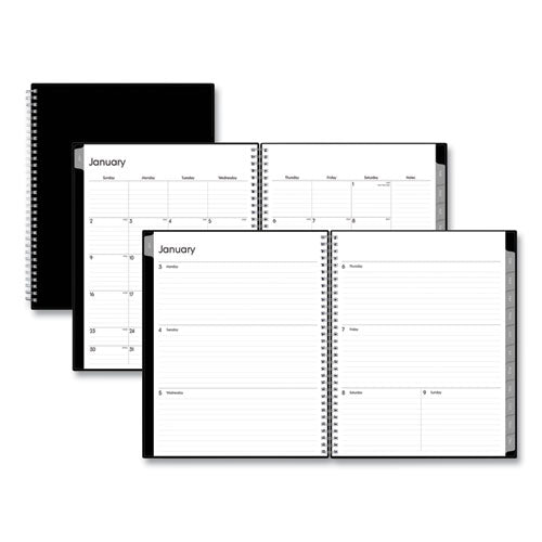 Enterprise Weekly/monthly Planner, Enterprise Formatting, 11 X 8.5, Black Cover, 12-month (jan To Dec): 2023