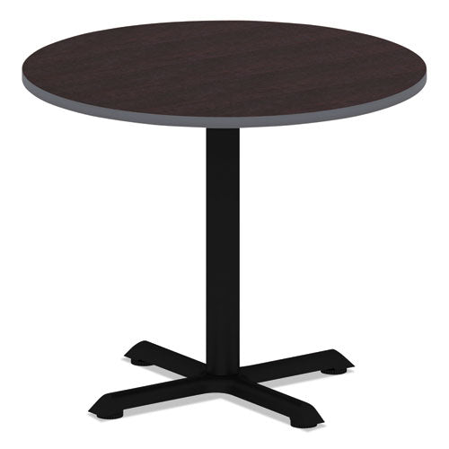 Reversible Laminate Table Top, Round, 35.5" Diameter, Espresso/walnut