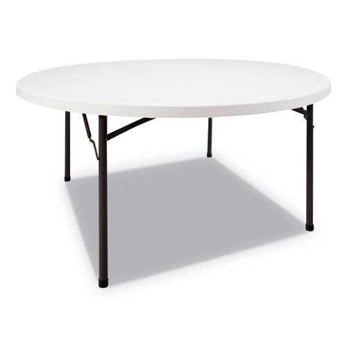 Round Plastic Folding Table, 60" Diameter X 29.25h, White