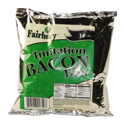 Fairbury Imitation Bacon Bits Salad Topping Bulk-16 oz.-12/Box-12/Case