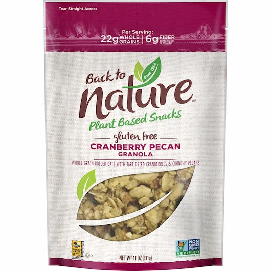 Back To Nature Gluten Free Cranberry Pecan Granola-11 oz.-6/Case