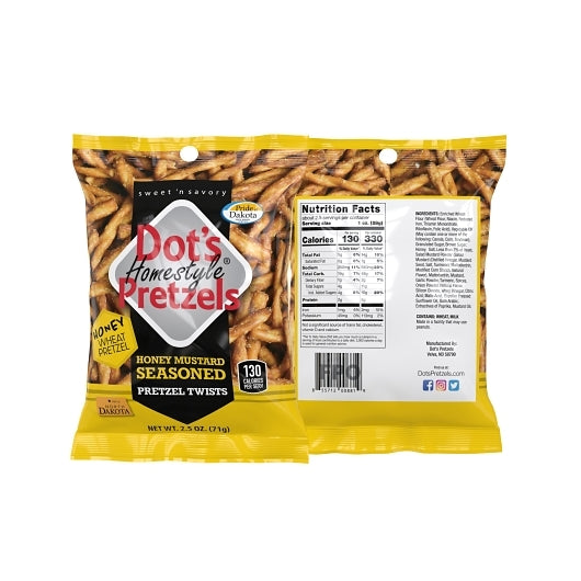 Dot's Pretzels Honey Mustard-2.5 oz. Bag-12/Case