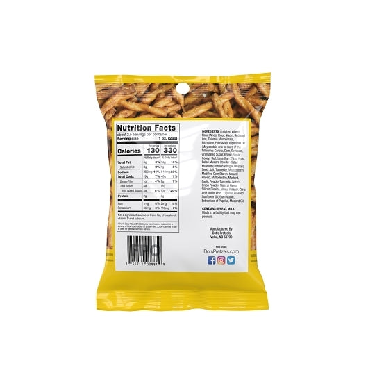 Dot's Pretzels Honey Mustard-2.5 oz. Bag-12/Case
