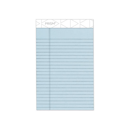 Prism + Colored Writing Pads, Narrow Rule, 50 Pastel Blue 5 X 8 Sheets, 12/pack