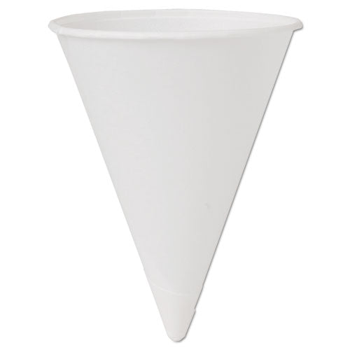 SOLO Cone Water Cups Cold Paper 4 Oz White 200/bag 25 Bags/Case