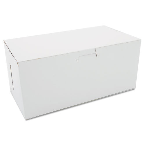 White One-piece Non-window Bakery Boxes, 4 X 9 X 5, White, Paper, 250/carton