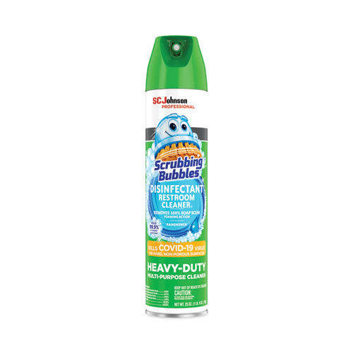 Scrubbing Bubbles Disinfectant Restroom Cleaner Ii Rain Shower Scent 25 Oz Aerosol Spray 12/Case