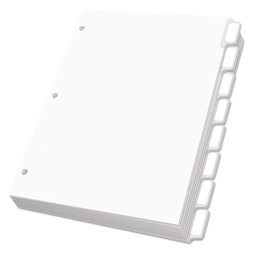 Custom Label Tab Dividers With Self-adhesive Tab Labels, 8-tab, 11 X 8.5, White, 25 Sets