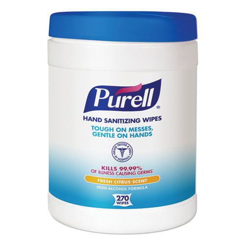 PURELL Sanitizing Hand Wipes 6.75x6 Fresh Citrus White 270 Wipes/canister