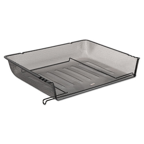 Mesh Stacking Side Load Tray, 1 Section, Letter Size Files, 14.25" X 10.13" X 2.75", Black