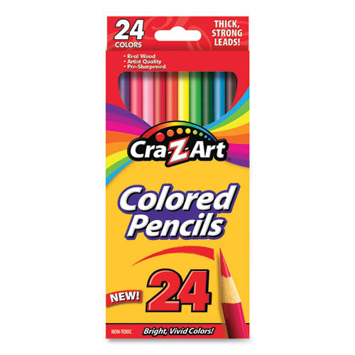 Scholastic Color Pencils, 3.3 mm, Assorted Colors, Pack of 24