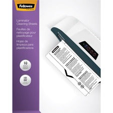 Laminator Cleaning Sheets, 3 To 10 Mil, 8.5" X 11", White, 10/pack