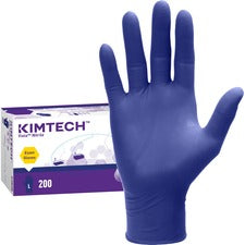 KIMTECH Vista Nitrile Exam Gloves - Large Size - For Right/Left Hand - Nitrile - Blue - Recyclable, Textured Fingertip, Disposable, Beaded Cuff, Powdered, Non-sterile, Textured Fingertip - For Laboratory Application - 200 / Box - 4.7 mil Thickness - 9.50"