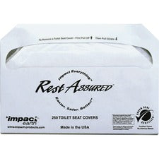 Impact Products Toilet Seat Covers - Half-fold - 250 / Pack - 1000 / Carton - Paper - White