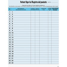 Hipaa Labels, Patient Sign-in, 8.5 X 11, Blue, 23/sheet, 125 Sheets/pack