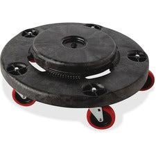 Rubbermaid Commercial Brute Quiet Dolly - 350 lb Capacity - Plastic - x 6.6" Height - Black - 2 / Carton