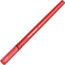 Write Bros. Ballpoint Pen, Stick, Medium 1 Mm, Red Ink, Red Barrel, Dozen