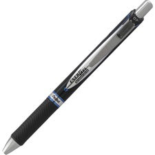 Energel Pro Permanent Ink Gel Pen, Retractable, Medium 0.7 Mm, Blue Ink, Black Barrel