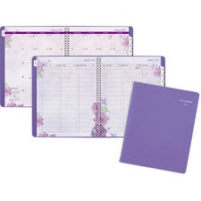 Beautiful Day Weekly/monthly Planner, Vertical-column Format, 11 X 8.5, Purple Cover, 13-month (jan To Jan): 2023 To 2024